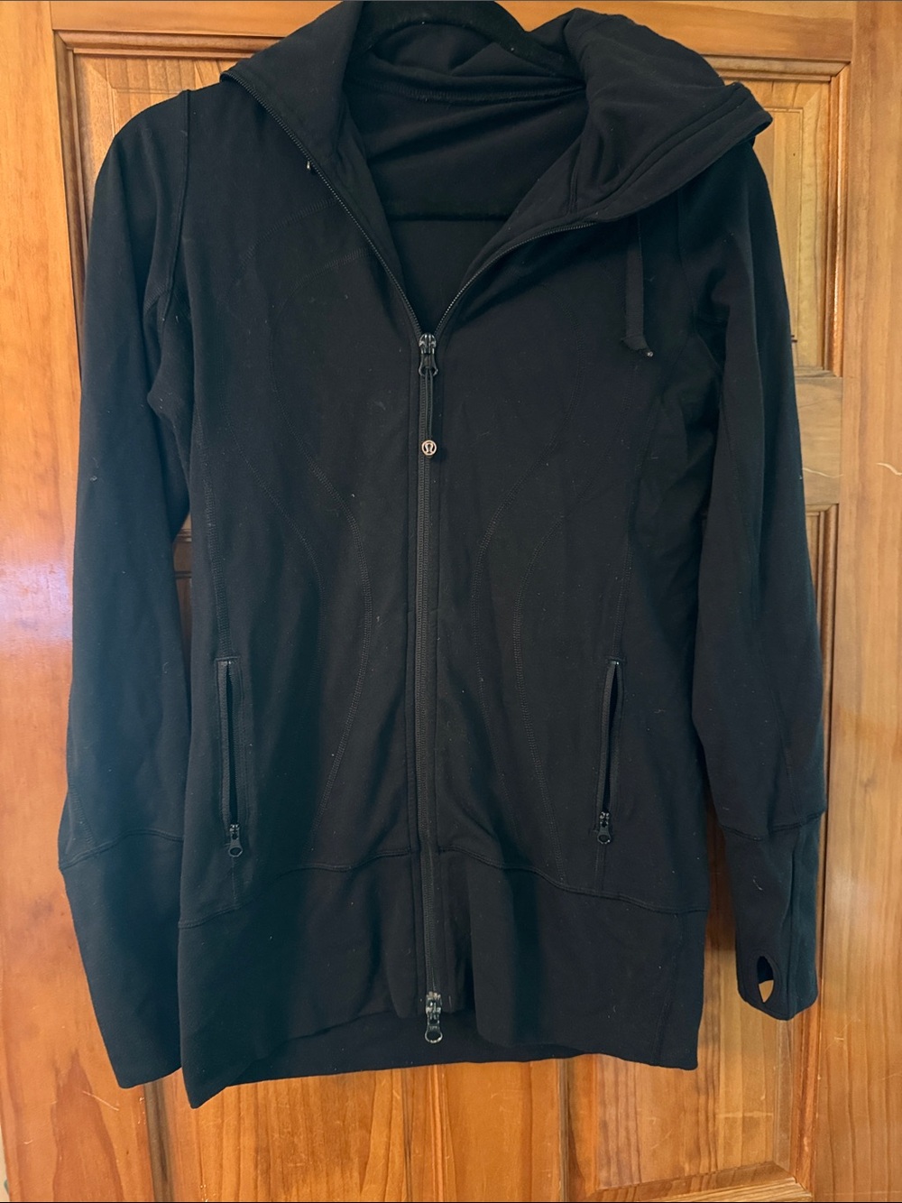 lululemon athletica Black Hooded Zip-Up Utility Jacket